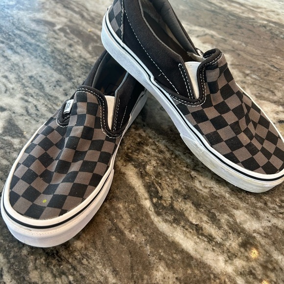 Vans Black and Brown Checkered Loafers, size 6, have wear but GUC - Picture 8 of 8